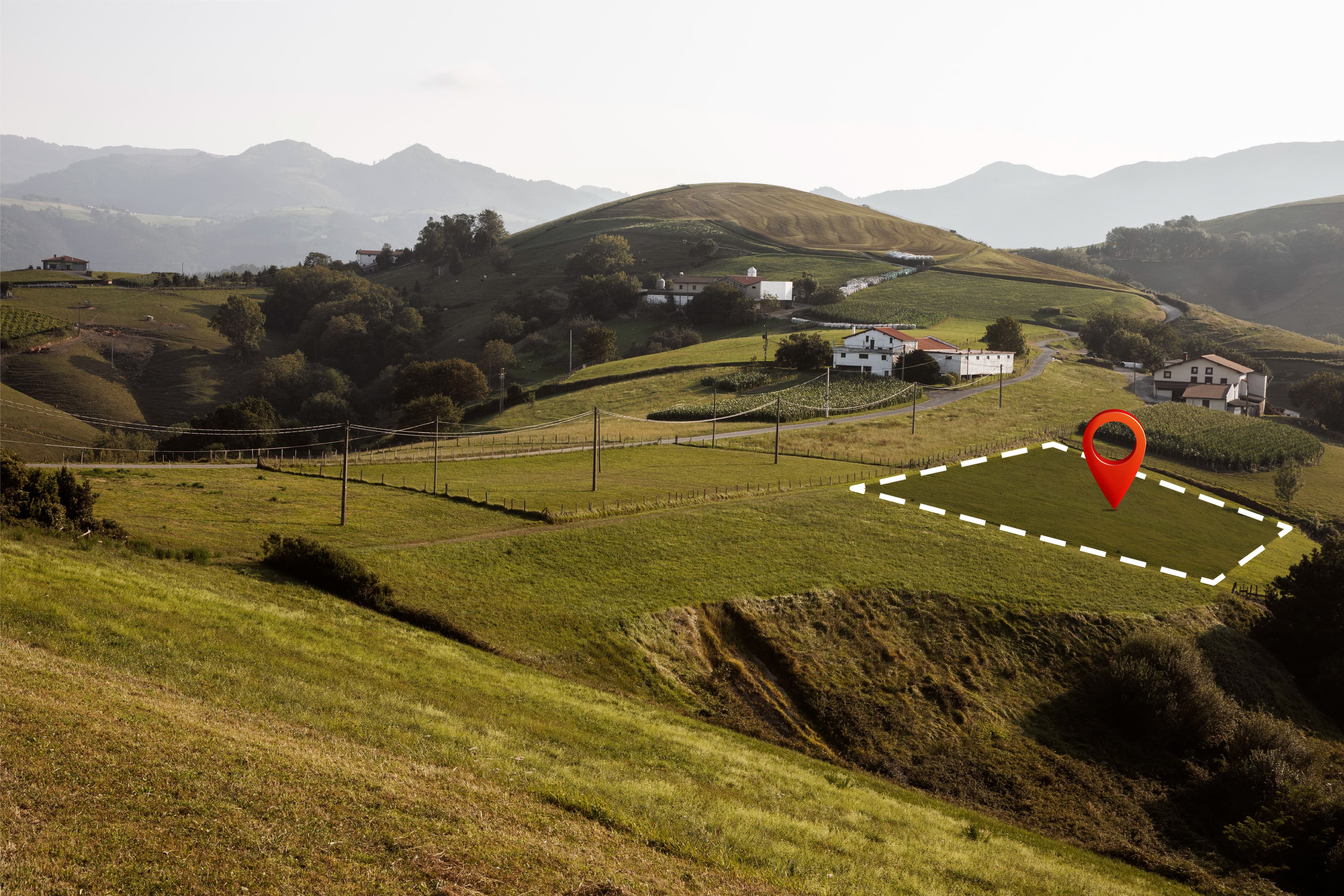 Land zone for a data center construction